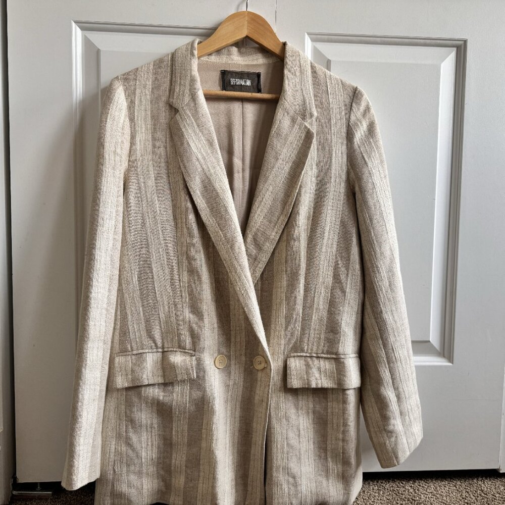 Reformation Valero Oversized Linen Blazer